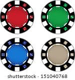 Free Social Poker Chips Vector Icons