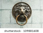 lionhead old door knocker