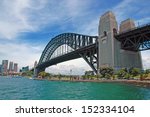 sydney harbour bridge with city ...