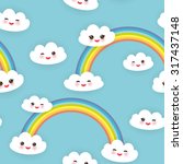 stock-vector-kawaii-funny-white-clouds-set-muzzle-with-pink-cheeks-and-winking-eyes-seamless-pattern-on-blue-317437148.jpg