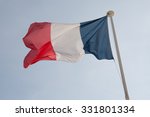 the french flag against blue...