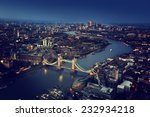 london aerial view with tower...