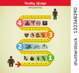 Fitness and diet infographic - stock vector