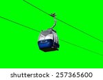 blue cable car isolated on...