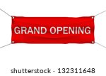 Grand opening banner 3d 