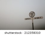 lands end signpost in thick fog ...