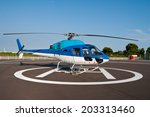 helicopter at a heliport