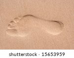 footprint on the sand
