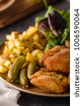 Small photo of Original weiner schnitzel, food photography, ready for advertisment