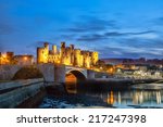 famous conwy castle in wales ...