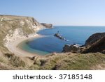 bay and cliffs in south england
