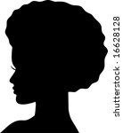 black afro silhouette