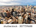 panorama of melbourne's city...