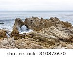 waves splashing on huge rocks ...