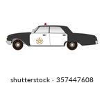 old style flat police sheriff...