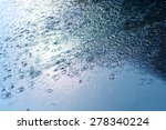 rain drops background with blue ...