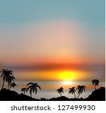 sunset vector background with...