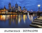 the skyline of melbourne ...