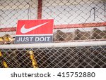 Small photo of BANGKOK - MAY 3 : "JUST DO IT" Nike logo printed on old wood label. Nike one of famous sport fashion brand worldwide on May 3, 2016 in Bangkok, Thailand.