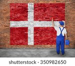 house painter paints flag of...