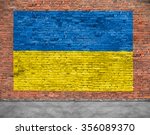 flag of ukraine painted over...