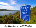 road sign on the loch  scotland ...