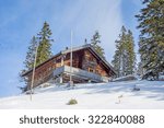 mountain cabin in winter...