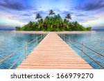 pier to the tropical island of...