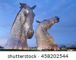 evening picture at the kelpies...