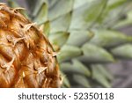 close up of pineapple with...