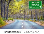 baton rouge road sign against...