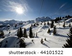 ski lift in the french alps ...
