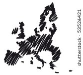 Europe Map Sketch