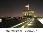 flag flying above reichstag...