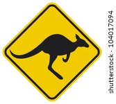 kangaroo warning sign 