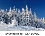 winter landscape with snow in...