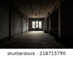 dark and abandoned interior of...