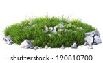 natural grass arena isolated on ...