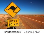australian road sign on the...