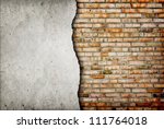 old cracked brick wall...
