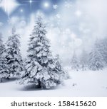 christmas background with snowy ...
