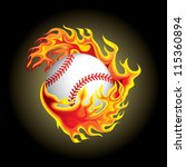  - stock-vector-baseball-in-flame-115360894
