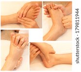 Small photo of Collection of reflexology foot massage