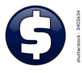 Blue Dollar Icon