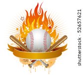 baseball flames