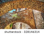 old brick arches in san...