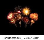 beautiful fireworks over sky at ...