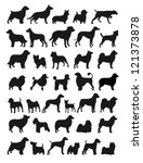  - stock-vector-many-dog-breeds-in-silhouettes-121373878