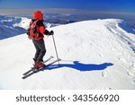 isolated ski mountaineer climbs ...
