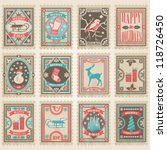 Christmas Postage Stamps Template Free Stock Photo Public Domain Pictures